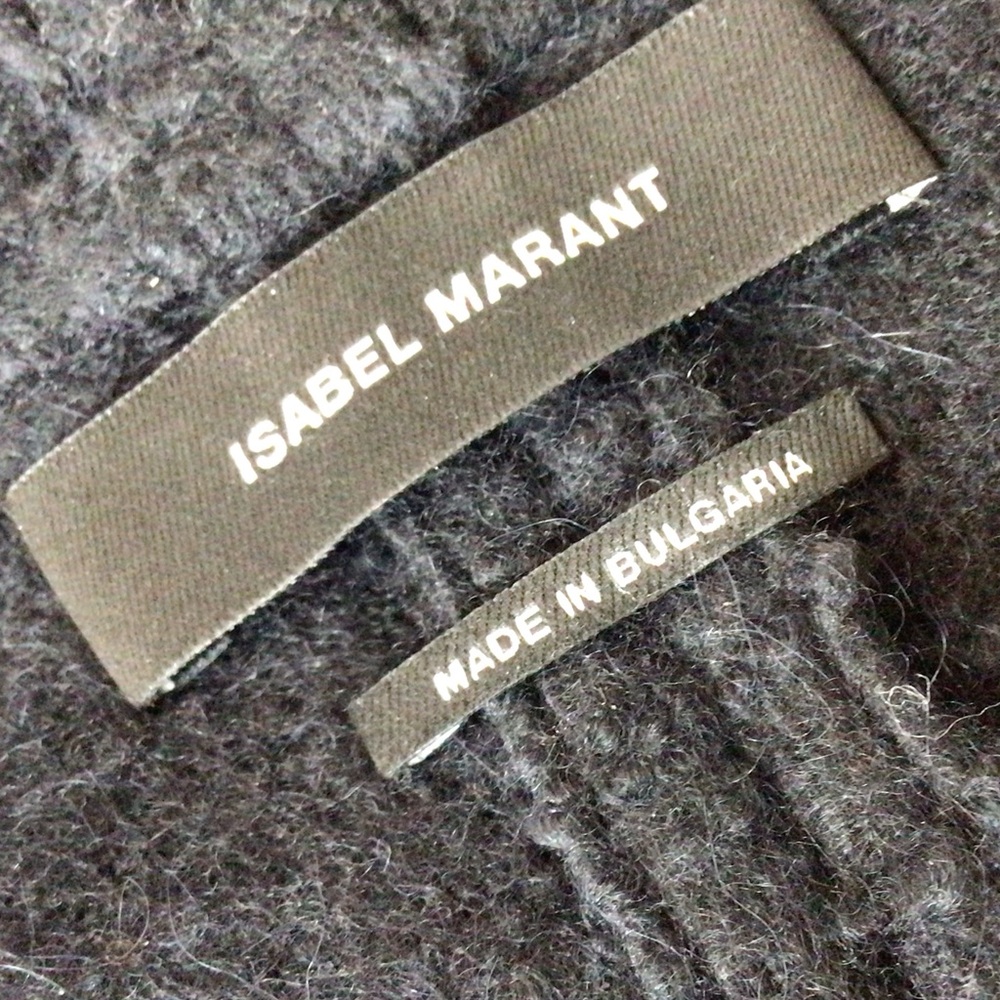 ISABEL MARANT FELICIA DRAPED TEXTURED ALPACA VEST SET - Picture 7 of 8